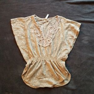 Tan lacy cover up